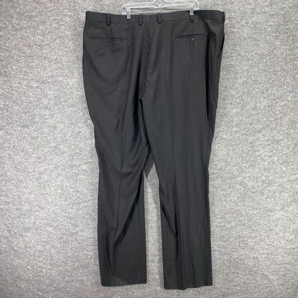 NWT Caravelli Dress Pants Men 56x52 Black Classic High Rise Pleated Straight - Picture 2 of 10